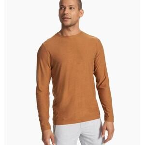 VUORI MEN'S XL STRATO TECH LONGSLEEVE TEE AUTUMN HEATHER Orange Brown